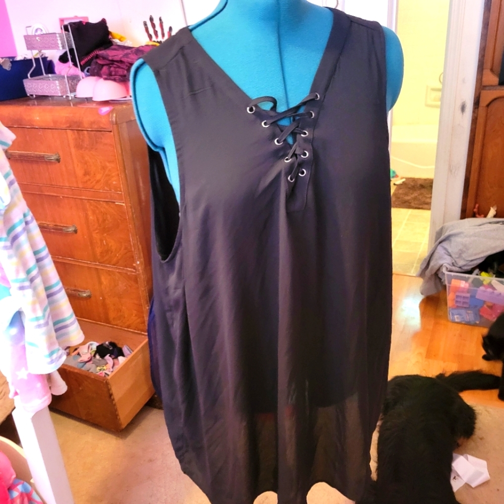 Black sheer tank Torrid 4